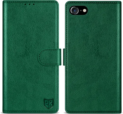 Vista 11 de ZZXX Funda tipo cartera para iPhone 7 Plus/iPhone 8 Plus con bloqueo RFID, ranura para tarjetas, función atril, cierre magnético, funda protectora