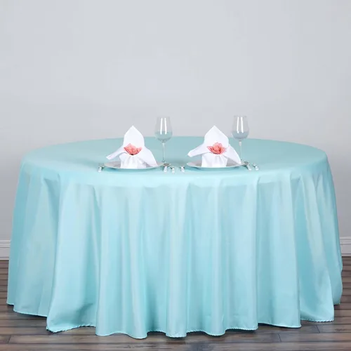 Vista 82 de Efavormart - Mantel redondo de poliéster de 108 pulgadas, 108 pulgadas, para bodas, fiestas, banquetes, restaurantes, color verde manzana