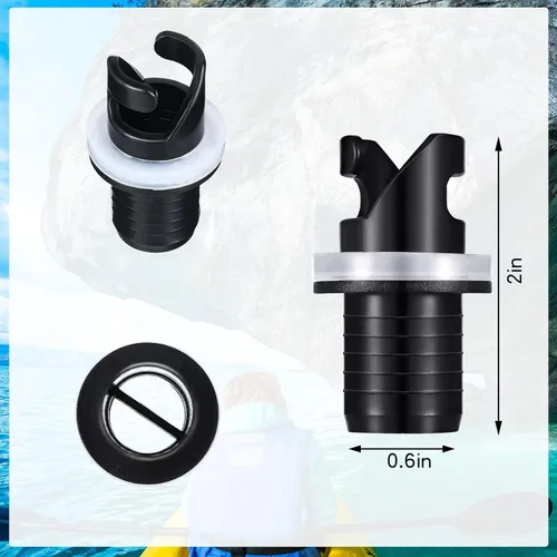 Vista 3 de Adaptador de bomba de sup inflable para barco, juego de adaptadores de válvula de aire, convertidor de bomba de aire convencional para compresor