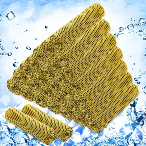 Vista 21 de Hosuly Paquete de 30 Toallas Refrescantes, 40"x12" Hielo Transpirables Suaves Frías Paño de Sudor Microfibra Paños de Entrenamiento para Gimnasio