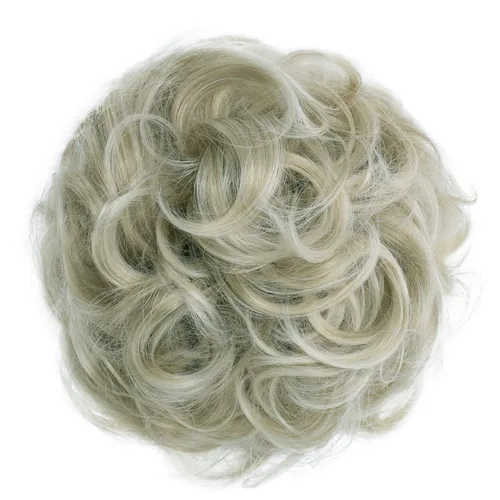 Vista 34 de CAISHA Postizo Grande Scrunchy Recogido Peinado Nupcial Rizado Moño Despeinado Marrón Chocolate Oscuro G2E