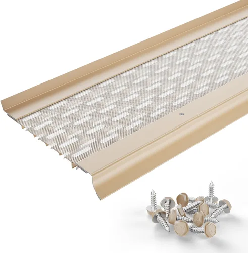 Vista 16 de Micromesh 5 pulgadas Gutter Guards Leaf Protection, 1 Pies Paquete de muestra Bronce oscuro, Malla de acero inoxidable, Cubiertas de canalón