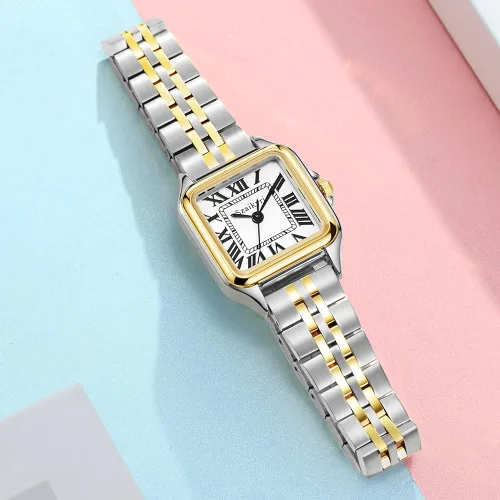 Vista 8 de Classic Relojes cuadrados de mujer con números romanos, de vestir, informal