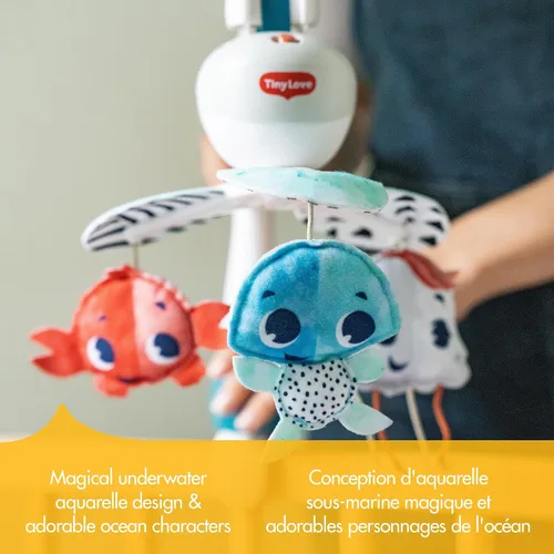 Vista 8 de Tiny Love Móvil de bebé para cuna, Móvil portátil 3-en-1, Tesoro El Océano