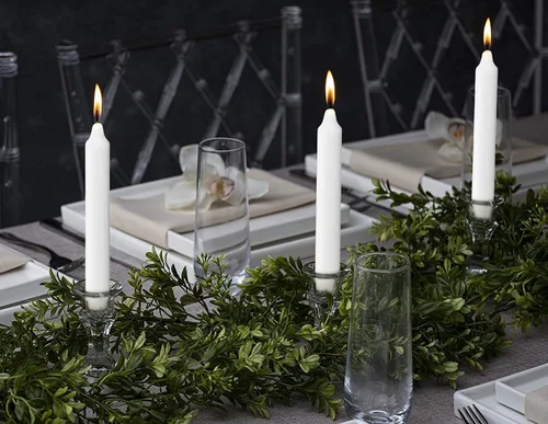 Vista 5 de BOLSIUS White Household Candles Candelabros de cena de 7 pulgadas, paquete de 45 unidades a granel, 6 horas de combustión limpia, calidad europea