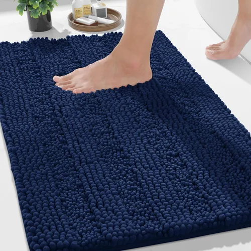 Vista 27 de Yimobra Tapetes de baño lavables, de chenilla súper suave y absorbente, para suelo y alfombra, de secado rápido, antideslizante, para bañera y Beige