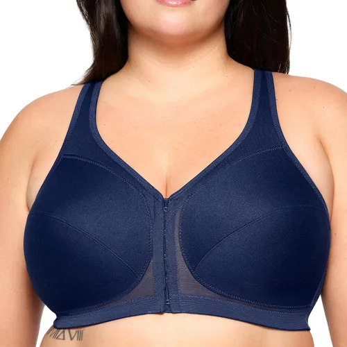 Vista 13 de Glamorise Full Figure Plus Size MagicLift Bra de cierre frontal con soporte postural, sin aros #1265 Negro