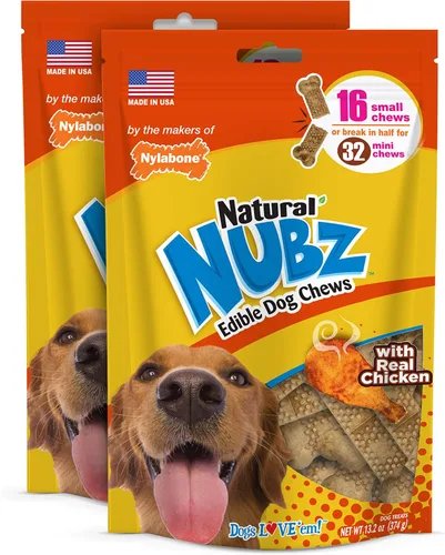 Vista 13 de Nylabone Nubz - Golosinas masticables naturales para perros pequeños, huesos masticables para perros de larga duración, hechos en los Estados