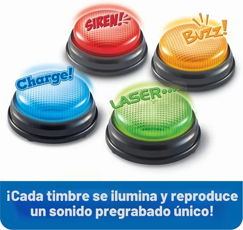 Vista 2 de Chicharras de sonidos y luces de Learning Resources, juego de 4