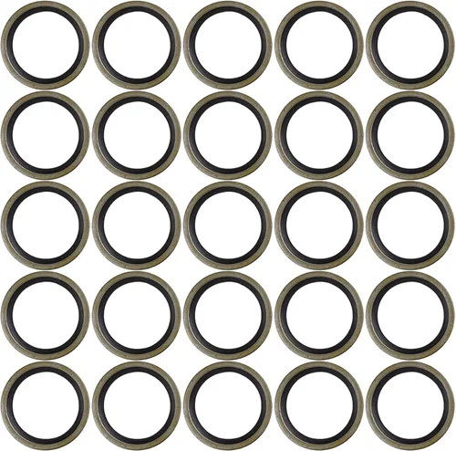 Vista 5 de X AUTOHAUX 25pcs M6 Tono Bronce Motor De Coche Drenaje De Aceite Triturado Plano Juntas De Arandela