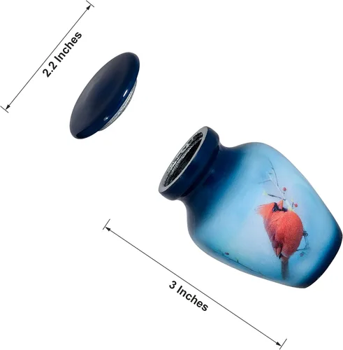 Vista 5 de SMARA Pequeña urna de cremación de recuerdo con funda de terciopelo Elige entre colores únicos Encantadora ficha de metal para cenizas humanas