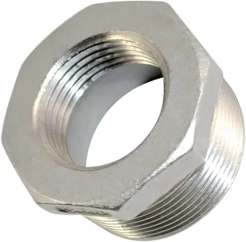 Vista 22 de Buje Reductor de Rosca de 2" Macho x 1-1/4" Hembra para Conexión de Tubería, Adaptador, Acero Inoxidable SS 304 NPT (2" Macho x 1-1/4" Hembra)