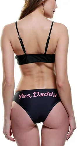 Vista 6 de Traje de baño de 2 piezas para mujer, con estampado Come Here Yes Dad