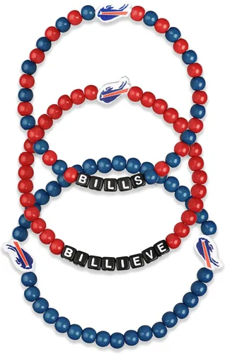 Vista 16 de FOCO NFL unisex-adult NFL Team Logo Officially Licensed 3-Pack Beaded Friendship Bracelets