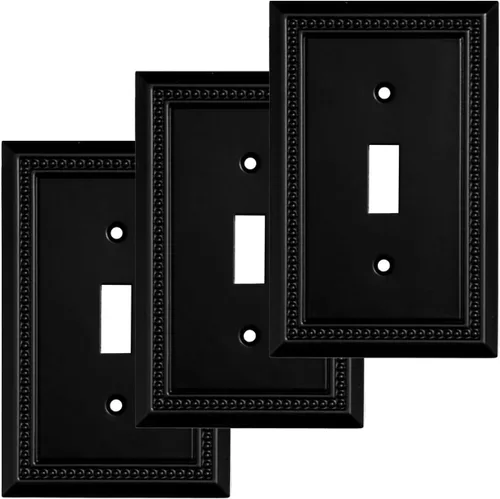 Vista 42 de Henne Bery Sunken Pearls - placa decorativa de pared, placa decorativa de pared, tapa de salida de la placa del interruptor, aleación de zinc sólida