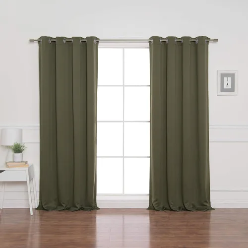 Vista 13 de Best Home Fashion Cortina térmica opaca con parte superior con ojales anchos Negro