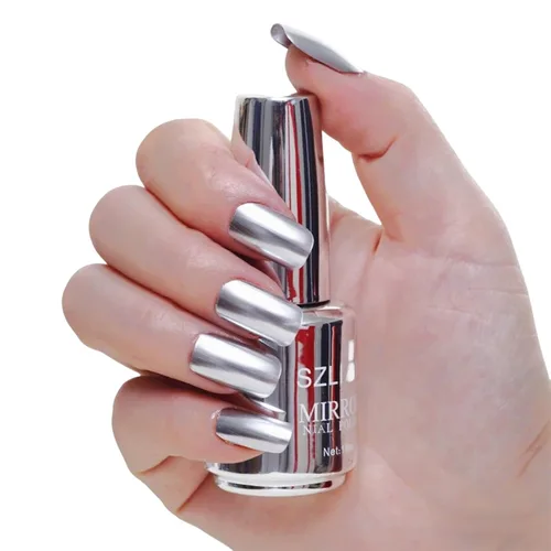 Vista 7 de KYDA Esmalte de uñas de espejo morado oscuro de 0.6 fl oz, esmalte de espejo brillante brillante para arte de uñas, arte de uñas de efecto metálico