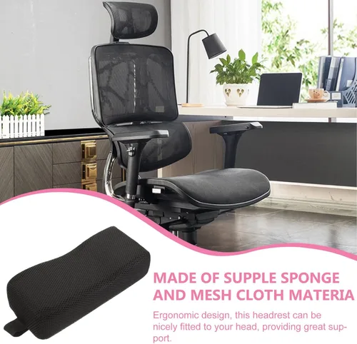 Vista 5 de Almohada para reposacabezas de silla de ruedas, almohada para reposacabezas y cuello, transpirable, cojín de espuma cervical para coche, silla