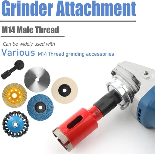 Vista 7 de Mesee 2 adaptadores de amoladora angular de 5/8 "-11 hembra a M14 macho adaptador de rosca convertidor varilla 5/8 "-11 a M14 pulidora rotativa