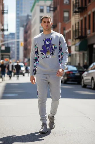 Vista 32 de SCREENSHOT APPLIQUE F11966 Premium Fleece Streetwear Chenille EMB Crew Neck Sweatshirt - Classic Fit