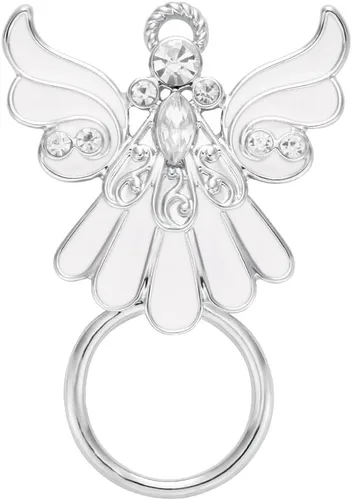 Vista 2 de NOUMANDA Soporte para gafas y broches de cristal de diamantes de imitación, Plata Joya Zinc