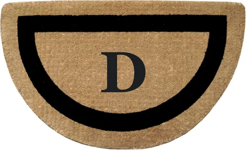 Vista 51 de Tapete de fibra de coco natural, para puerta de entrada, rectangular, resistente, para patio, atrapador de suciedad antideslizante, decoración