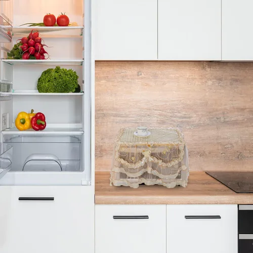 Vista 8 de UPKOCH Hornos de microondas Cubierta de horno Microondas Cubierta elegante Material lavable Fácil de limpiar Champán
