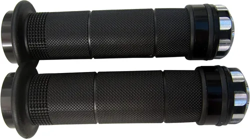 Vista 2 de Puños para manillar de motocicleta de 0.866 in con tapa negra CNC para 2006 Suzuki Vstrom 650 DL650