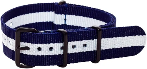 Vista 6 de Clockwork Synergy Premium Nylon Ballistic Watch Correas Correas PVD Negro Hardware Bandera estadounidense