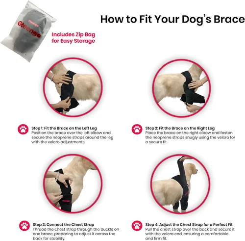 Vista 6 de Coderas protectoras para perros y coderas acolchadas para perros, coderas Hygroma para perros y coderas para perros para úlceras por presión, perros