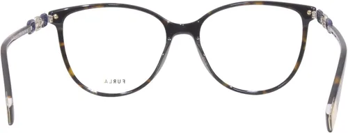 Vista 4 de Furla VFU541 01H6 - Marco de gafas para mujer, color azultortuga, borde completo, ovalado, 2.165 in