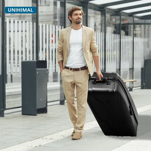 Vista 8 de UNIHIMAL Funda rígida para viajes de golf, funda de viaje de golf, máxima protección, impermeable y duradera, especialmente diseñada para palos