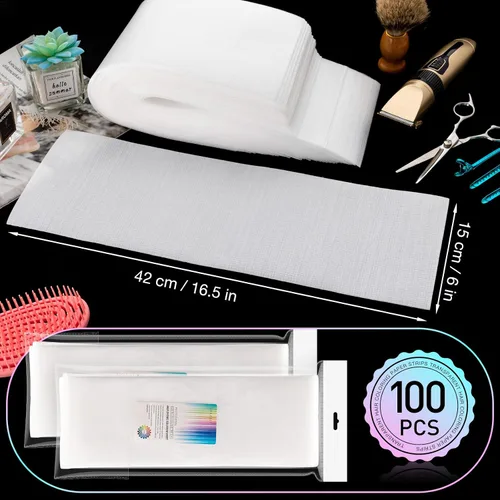 Vista 10 de Noverlife 100 unidades de papel de tinte para el cabello de gran tamaño reutilizable de espuma para el cabello