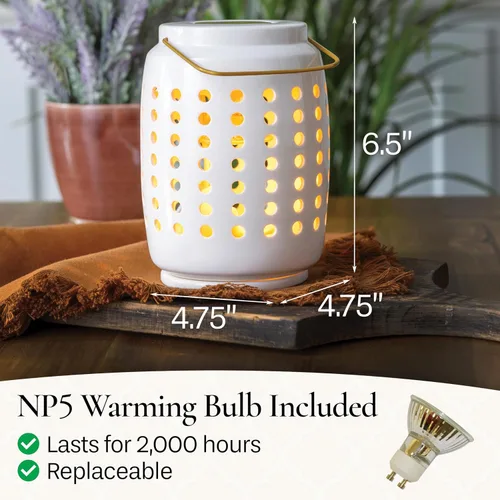 Vista 7 de Candle Warmers Calentador de iluminación de toldo Chelsea Lantern: úsalo con cualquier cera derretida