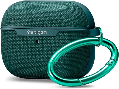 Vista 11 de Spigen Urban Fit - Funda para AirPods Pro (2019), funda de tela prémium con mosquetón, color negro
