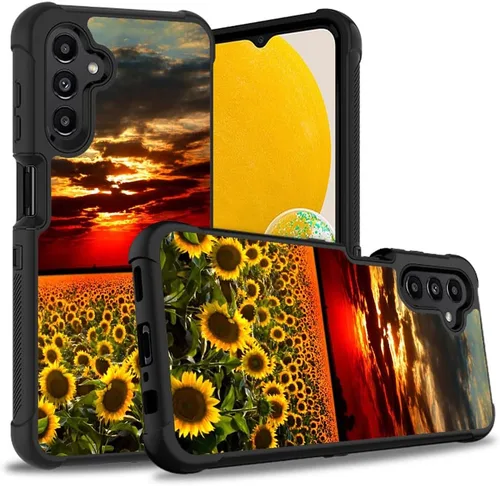 Vista 15 de Funda protectora para Samsung Galaxy A13 5G, resistente 3 en 1, de plástico duro híbrido y silicona suave, a prueba de golpes, funda protectora