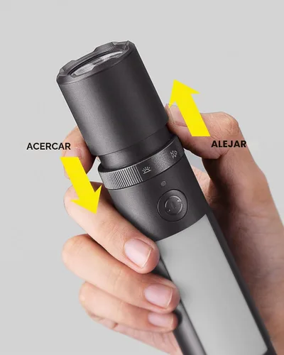 Vista 5 de HOTO Linterna de emergencia recargable, linterna LED magnética de altos lúmenes con interruptor de vidrio para ventana, cortador de cinturón