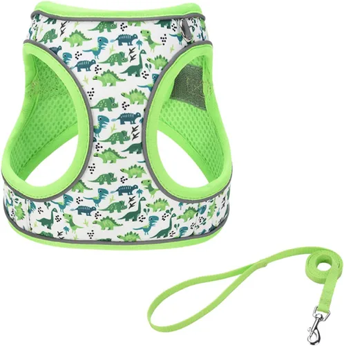 Vista 7 de Arnés de Paso para Perro Sin Tirones Abeja Melífera Ajustable de Malla Suave Acolchado Reflectante Chaleco para Mascotas Arnés y Correa Set