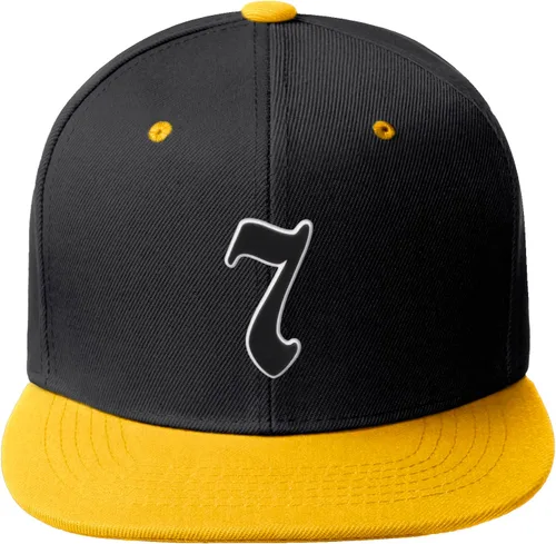 Vista 1621 de Daxton Gorra clásica con visera de billete plano con letras del alfabeto inglés antiguo de la A a la Z