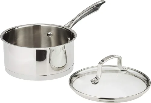 Vista 4 de Cuisinart Cacerola profesional de acero inoxidable con tapa, 1.5 cuartos, acero inoxidable, 8919-16