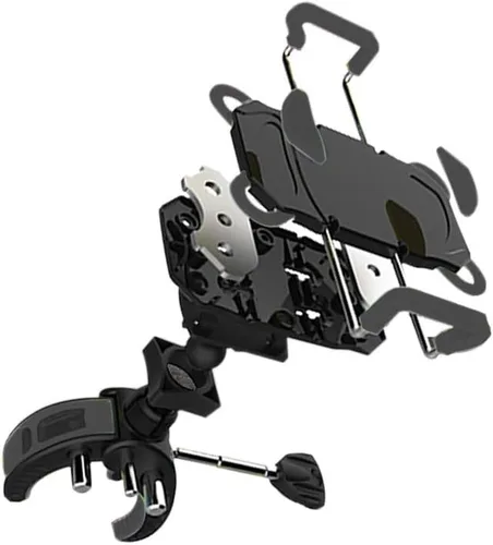 Vista 4 de Soporte para bicicleta, soporte de teléfono para motocicleta, carrito de bebé, soporte para micrófono, soporte para teléfono celular con correa