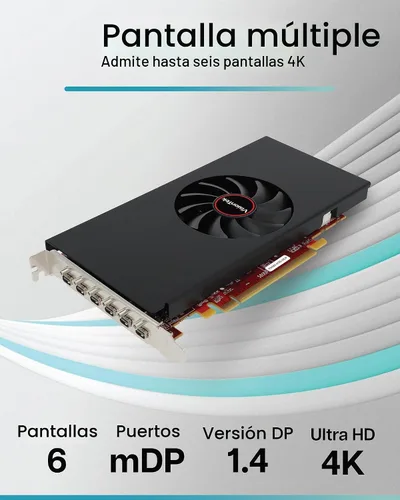 Vista 3 de VisionTek Tarjeta gráfica AMD Radeon RX 580 8GB GDDR5 6X Mini DP