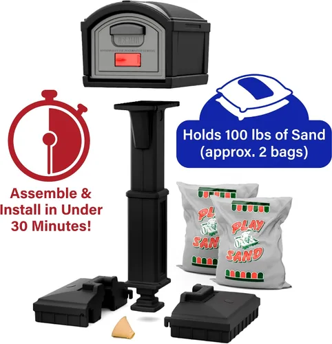Vista 5 de Simplay3 Buzón T4 de Capacidad Extra Grande XL Sin Excavación con Construcción Duradera, Diseño Resistente a la Intemperie e Instalación Fácil Sin