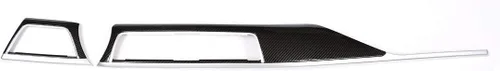 Vista 3 de YIWANG Cubierta de panel de decoración de consola central de ABS estilo fibra de carbono, 2 piezas para BMW Serie 3 F30 2013-2019 Accesorios