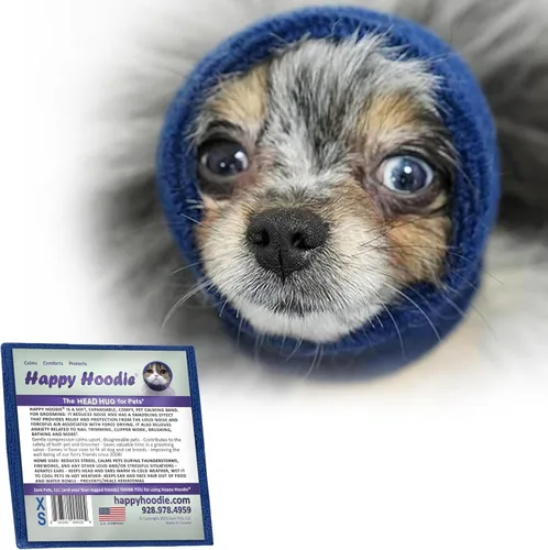 Vista 28 de Happy Hoodie La banda calmante original para perros y gatos - Marca americana - Alivio de la ansiedad/Protección contra el ruido-Aseo-Truenos-Fuegos