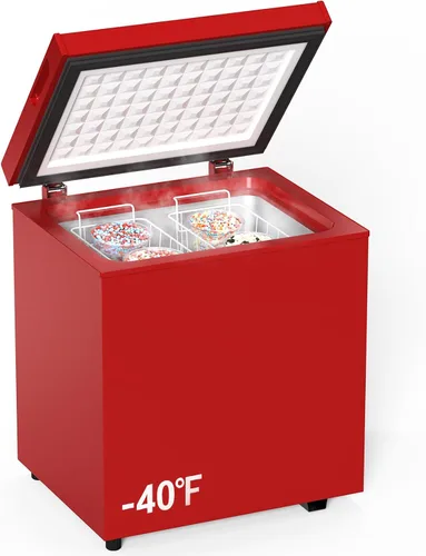 Vista 8 de Congelador de pecho 40 - Temperatura súper ultra baja - Control electrónico de 14 ℉ a -40 ℉ -2 cestas extraíbles1 ° F Control preciso de Negro