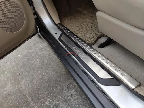 Vista 7 de Protector de rasguños para umbral de puerta de automóvil, para Mazda CX3 cx-3 2015-2020, piezas de accesorios, cubierta de placa de protección