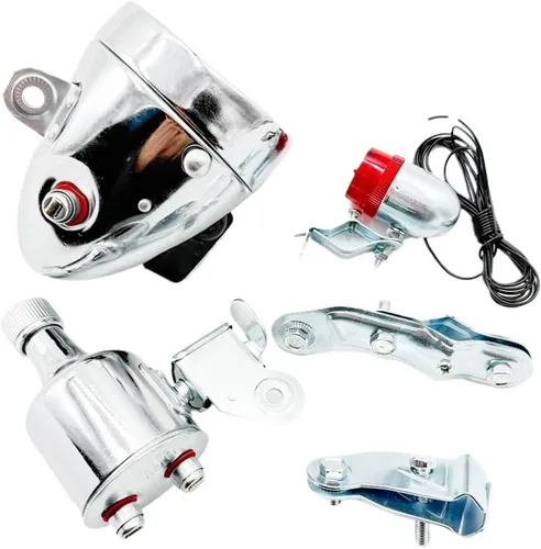 Vista 3 de Generador de fricción de bicicleta motorizado Dynamo Head Tail Light LED MTB 12V 6W