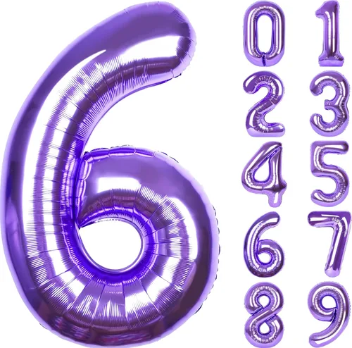Vista 37 de Globos gigantes de números negros de 40 pulgadas, globos de aluminio de Mylar con helio para cumpleaños, globo número 0 para decoración de fiestas