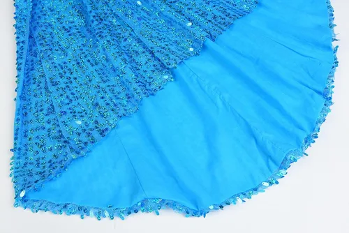 Vista 6 de reliparty Disfraz de princesa de nieve para niñas, azul